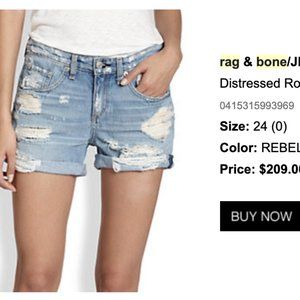 Rag & Bone Distressed Jean Short